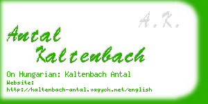 antal kaltenbach business card